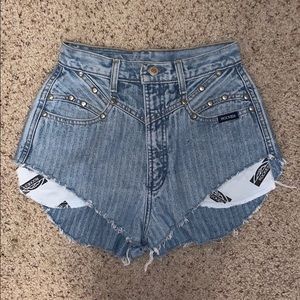 Rockie’s high waisted jean shorts
